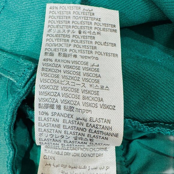 Edikted Pants Womens MED Green High Rise Flare Bell Bottom Stretch Zip Fly - Picture 11 of 11